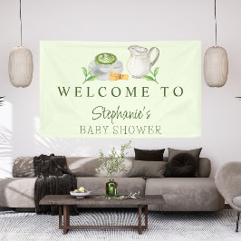Moderne wir Liebe Sie so Matcha Green Tea Baby Dus Banner