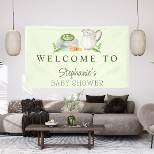 Moderne wir Liebe Sie so Matcha Green Tea Baby Dus Banner