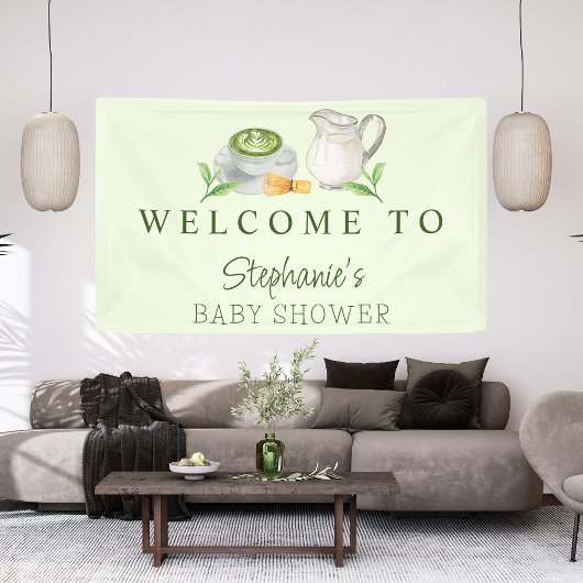 Moderne wir Liebe Sie so Matcha Green Tea Baby Dus Banner