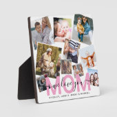 Moderne "Wir Liebe You" FotoCollage Mama Fotoplatte (Vorderseite)