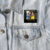 Moderne Wir lieben dich Opa schwarz und gold Foto Button (Beispiel)