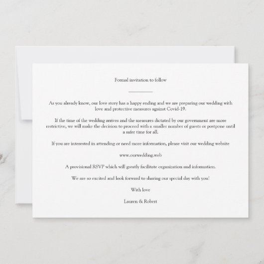 Moderne wir machen Calligraphie 4 Fotos Collage We Save The Date (Rückseite)