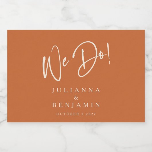 Moderne wir machen elegante, maßgeschneiderte Hoch Schaumweinetikett (Einzelnes Label)