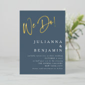 Moderne wir machen elegantes Hochzeitsheim aus dun Folieneinladung (Stehend vorne)