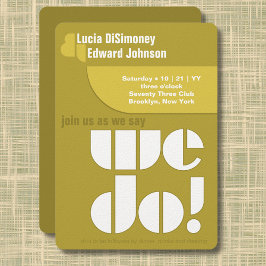 Moderne wir machen geometrische Typografie Avocado Einladung