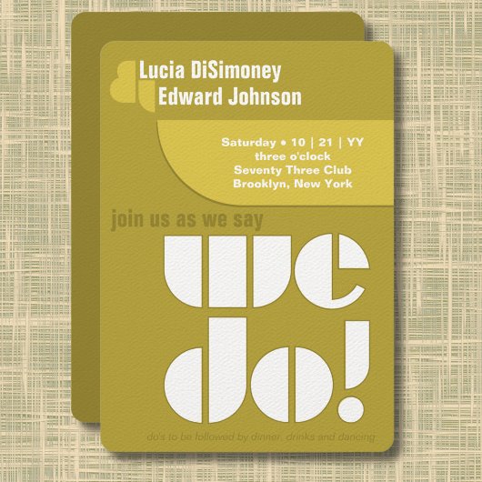 Moderne wir machen geometrische Typografie Avocado Einladung