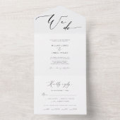 Moderne wir machen kalligraphische Hochzeiten All In One Einladung (Innen Boden)