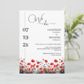 Moderne wir machen Minimalistische Bläserrot-Schwa Einladung (Stehend Vorderseite)