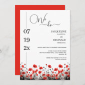 Moderne wir machen Minimalistische Blumenhochzeite Einladung (Vorne/Hinten)