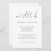 Moderne wir machen noch Skript Vow Erneuerende Ein Einladung (Vorne/Hinten)