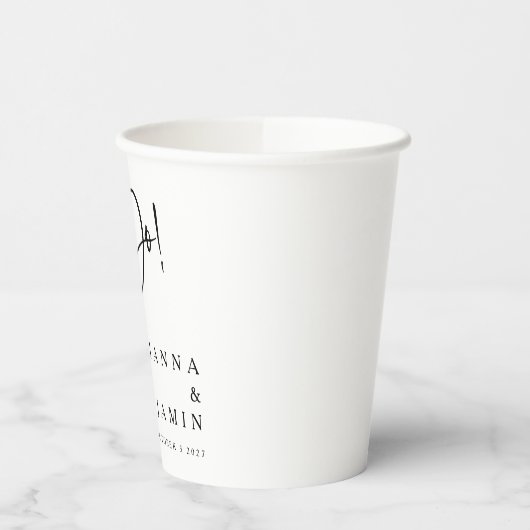 Moderne wir machen Schwarz-weiße Hochzeiten nach M Pappbecher (Links)