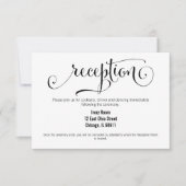 Moderne wir machen Script Wedding Reception Card Einladung (Vorderseite)