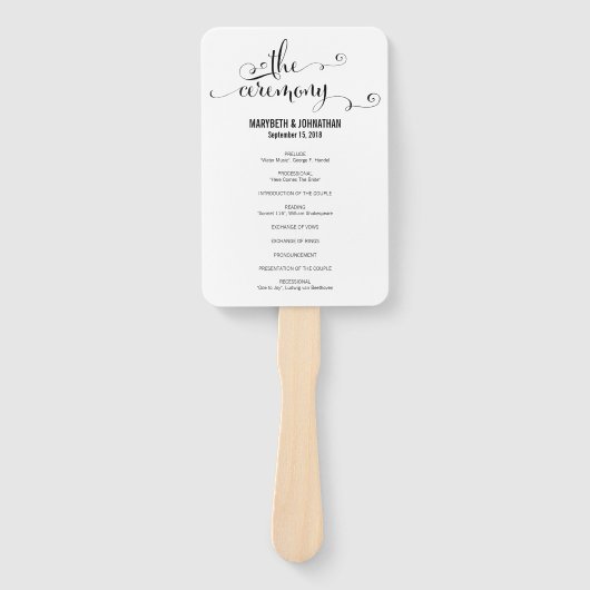 Moderne wir machen SkriptWedding Programm Hand Fan Fächer (Vorderseite)