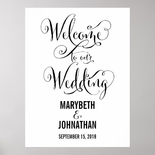 Moderne wir machen SkriptWedding Willkommenspopste Poster (Vorne)