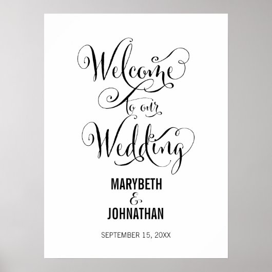 Moderne wir machen SkriptWedding Willkommenspopste Poster (Vorne)