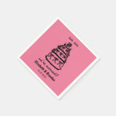 Moderne Wir sind Verheiratet Personalisierte Hochz Serviette (Ecke)