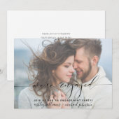 Moderne Wir sind Verlobte Foto Engagement Party ei Einladung (Vorne/Hinten)