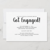 Moderne Wir sind Verlobte Foto Script-Verlobung Ankündigung (Rückseite)