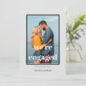 Moderne Wir sind Verlobte Verlobung für kundenspez Ankündigung (Stehend Vorderseite)