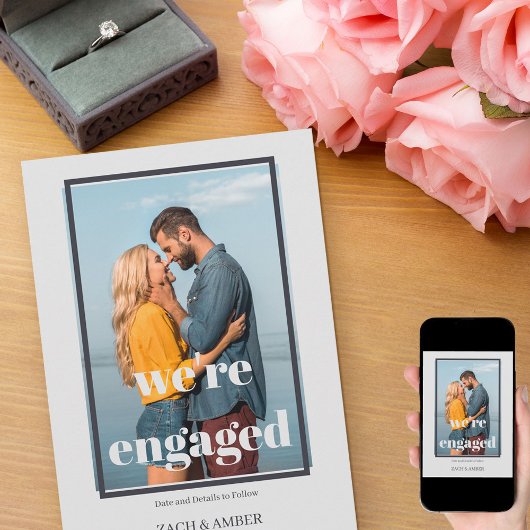 Moderne Wir sind Verlobte Verlobung für kundenspez Ankündigung