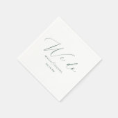 Moderne Wir-Tun-Paarnamen-Skript-Hochzeit Serviette (Ecke)