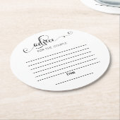 Moderne wir tun Script Wedding Advice Paper Unters Runder Pappuntersetzer (Angewinkelt)