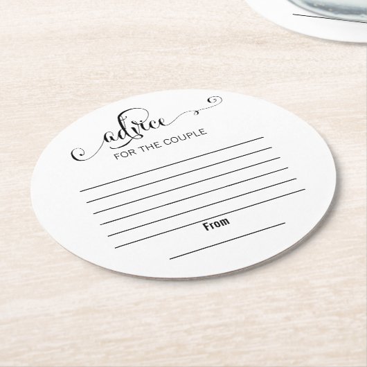 Moderne wir tun Script Wedding Advice Paper Unters Runder Pappuntersetzer (Angewinkelt)
