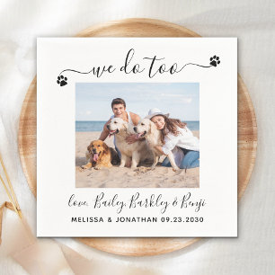 Moderne wir tun zu maßgeschneiderte Hunde Foto Hau Serviette
