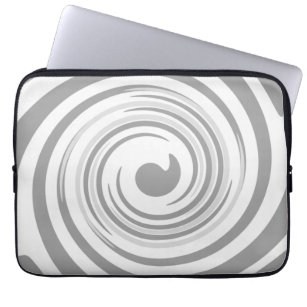 Moderne Wirbel in grauem Laptop-Sieb Laptopschutzhülle