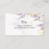 Moderne Wisteria Lila Wedding QR Code UAWG Begleitkarte (Vorderseite)