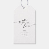 Moderne WIth Liebe Elegantes Script Herzlich Schwa Geschenkanhänger (Vorderseite)