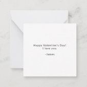 Moderne, wo alles beginnt Karte Valentinstag (Rückseite)