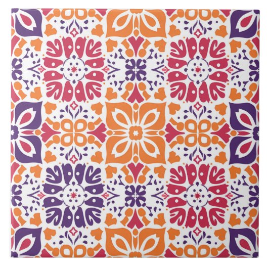 Moderne Wohngestaltung mit farbigen Mustern Fliese (Vorderseite)