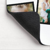 Moderne Wohngestaltung mit mehreren Fotos Schwarz- Mousepad (Ecke)