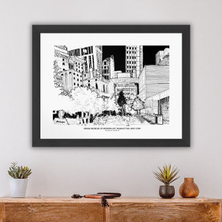 Moderne Wohngestaltung NYC Travel Sketch Wallfahrt Poster