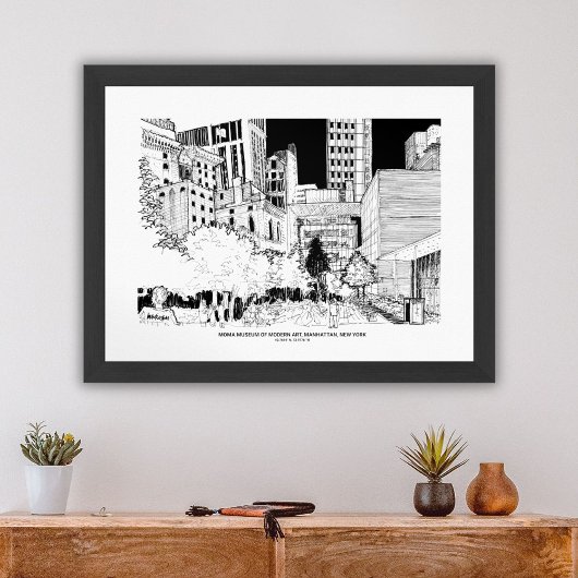 Moderne Wohngestaltung NYC Travel Sketch Wallfahrt Poster
