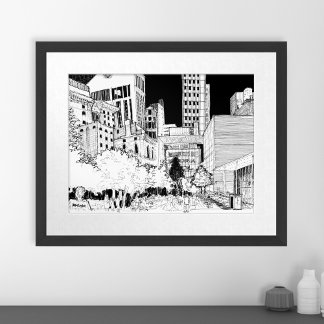 Moderne Wohngestaltung NYC Travel Sketch Wallfahrt Poster