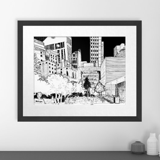 Moderne Wohngestaltung NYC Travel Sketch Wallfahrt Poster