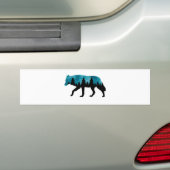 Moderne Wolfssilhouette Autoaufkleber (Auf Auto)