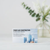 Moderne Wolkenkratzer-Gebäude | Stadt Downtown Visitenkarte (Stehend Vorderseite)