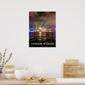 Moderne Wolkenkratzer in Hongkong - Wanddekoration Poster (Küche)