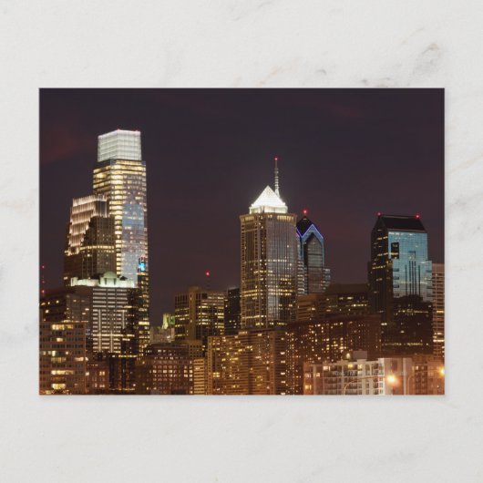 Moderne Wolkenkratzer in Philadelphia Postkarte (Vorderseite)