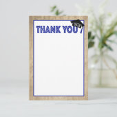 Moderne Woodgrain-Ebene danken Ihnen, - Dankeskarte (Stehend Vorderseite)