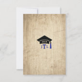 Moderne Woodgrain-Ebene danken Ihnen, - Dankeskarte (Rückseite)