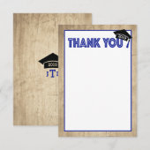 Moderne Woodgrain-Ebene danken Ihnen, - Dankeskarte (Vorne/Hinten)