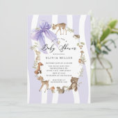 Moderne Woodland Animals Kinderdusche Einladung (Stehend Vorderseite)