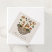 Moderne Woodland Baby Showmarke Geschenkanhänger (Beispiel)