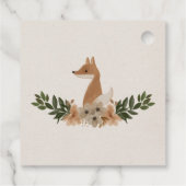 Moderne Woodland Baby Showmarke Geschenkanhänger (Rückseite)