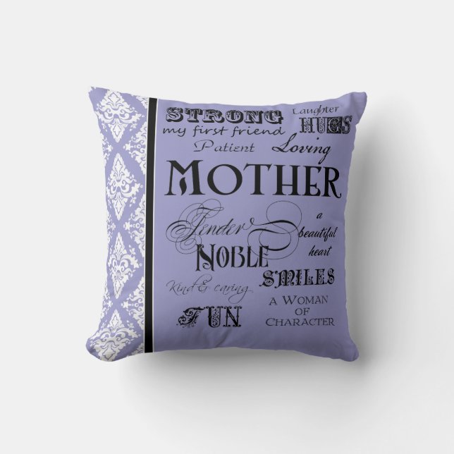 Moderne Word Cloud Mother Text Redewendungen - Lil Kissen (Vorderseite)
