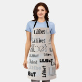 Moderne WordCloud Boys Mädchen NAME Personalisiert Schürze (Getragen)